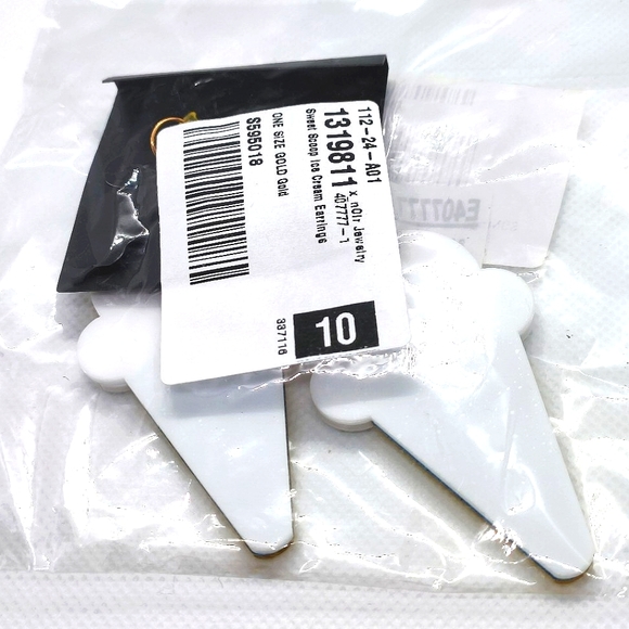 Dolls Kill Gold Cone Ice Cream Drop Earrings - Picture 2 of 4